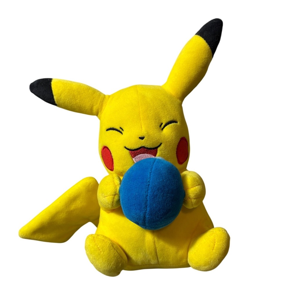 Pokemon Pikachu Holding Oran‎ Berry 8" Plush Stuff Animal